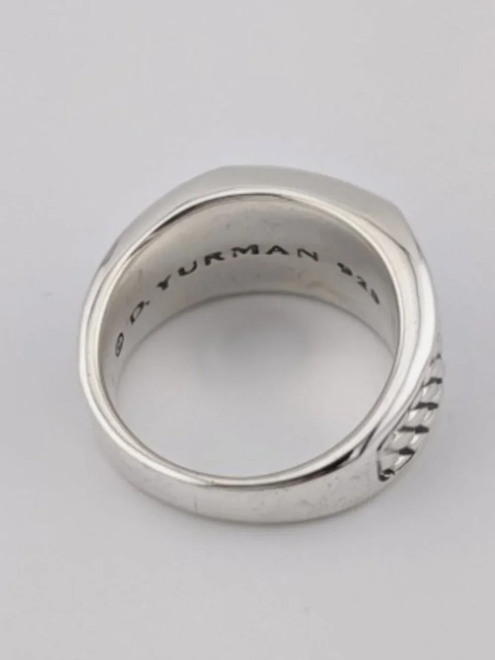 David Yurman Men's Maritime 3 Sided Narrow Rope Ring in Sterling Silver Size 10